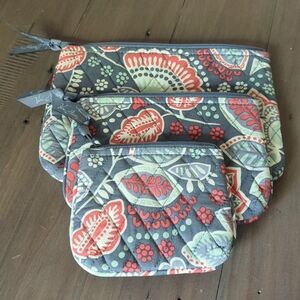 Vera Bradley Cosmetic Bag 3 piece set